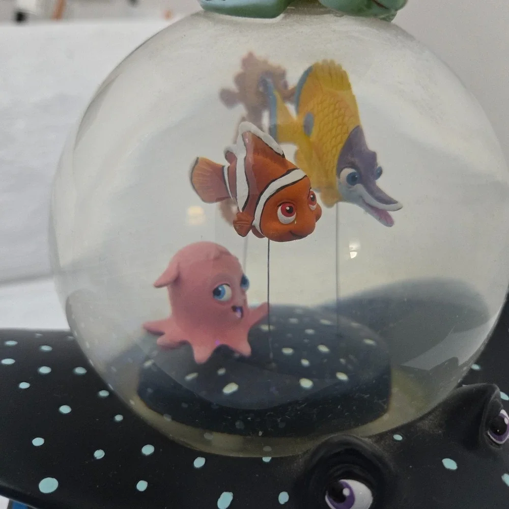 Disney Pixar Finding Nemo Over The Waves Coral Reef Snow Globe Music Box